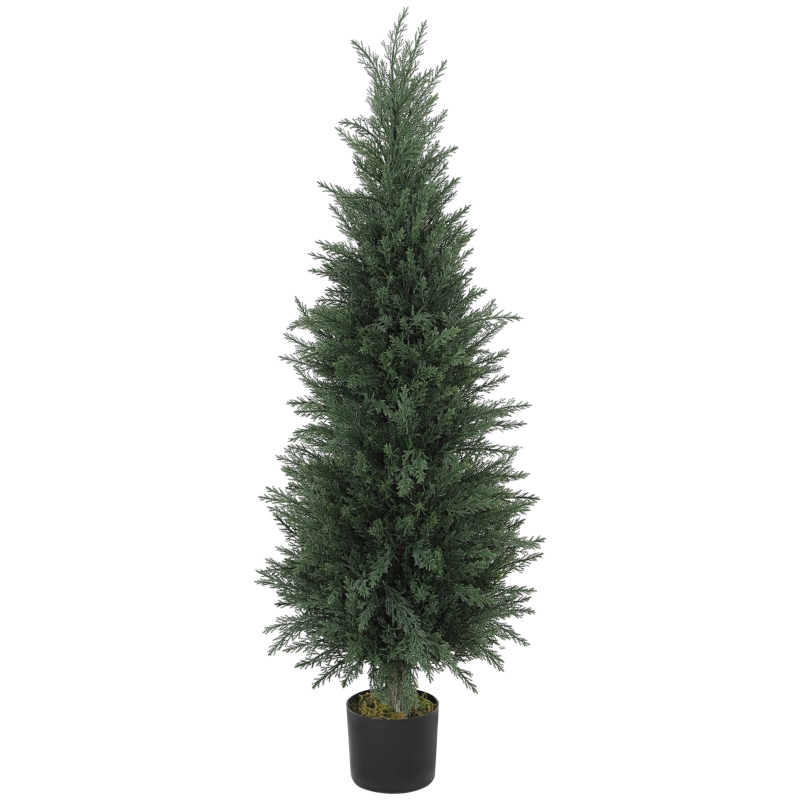 Künstliche Zypresse 120 Cm Im Topf, Uv-beständig, Kunstbaum Grün
