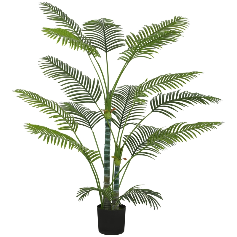 Künstliche Palme 16 Blätter, Uv-beständig, Mit Topf, Grün, Für Innen & Außen