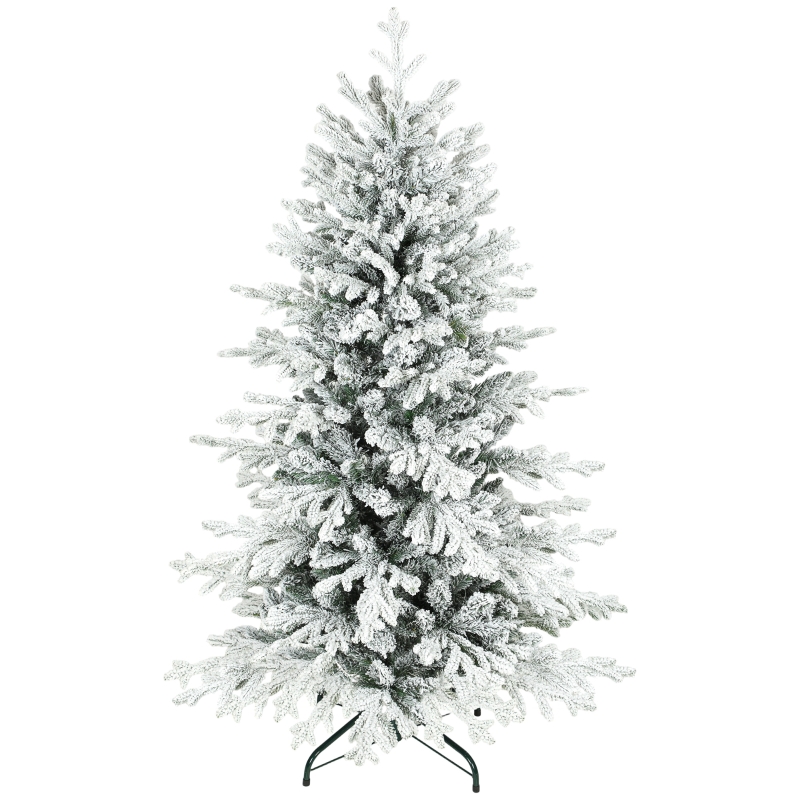 Weihnachtsbaum Künstlich 150 Cm, 1162 Zweige, Schnee, Metallständer