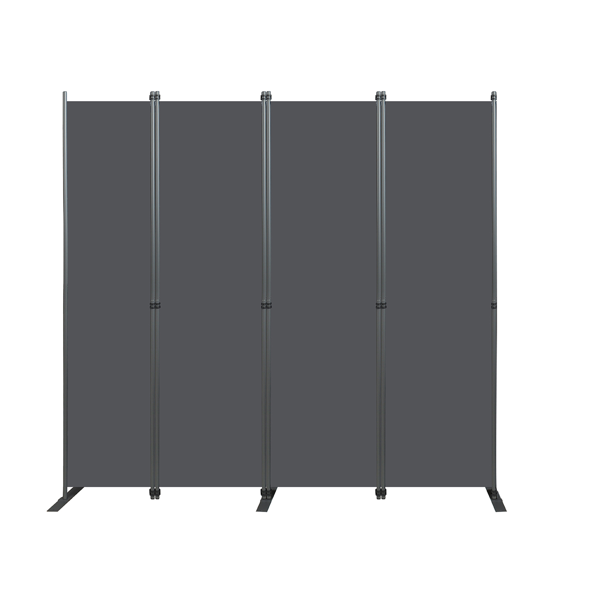Raumteiler 4-teilig, Paravent Trennwand 204x180 Cm, Sichtschutz Freistehend, Grau, Büro Wohnzimmer