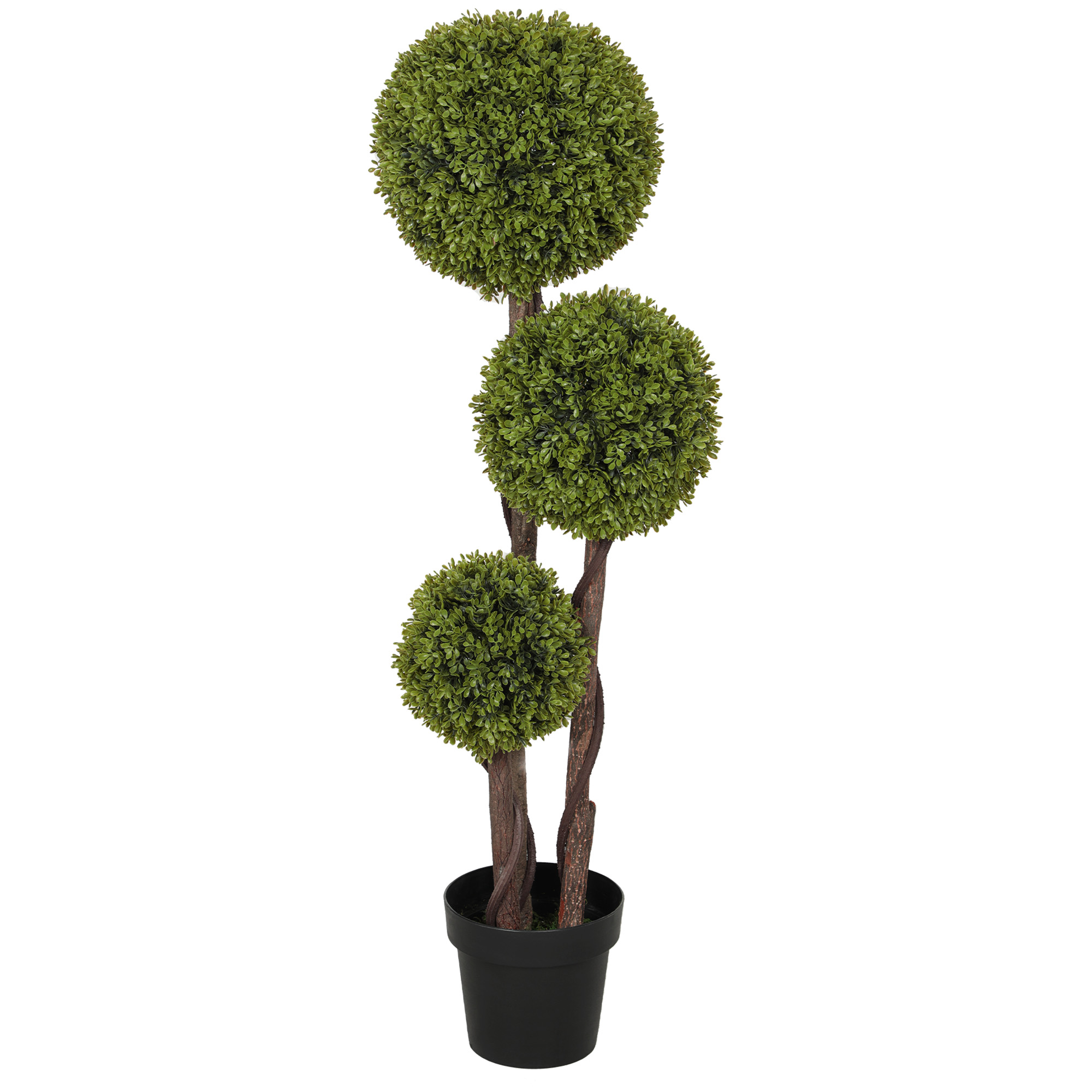 Künstlicher Buchsbaum 115 Cm Im Topf, Kunstpflanze Grün Für Innen Außen