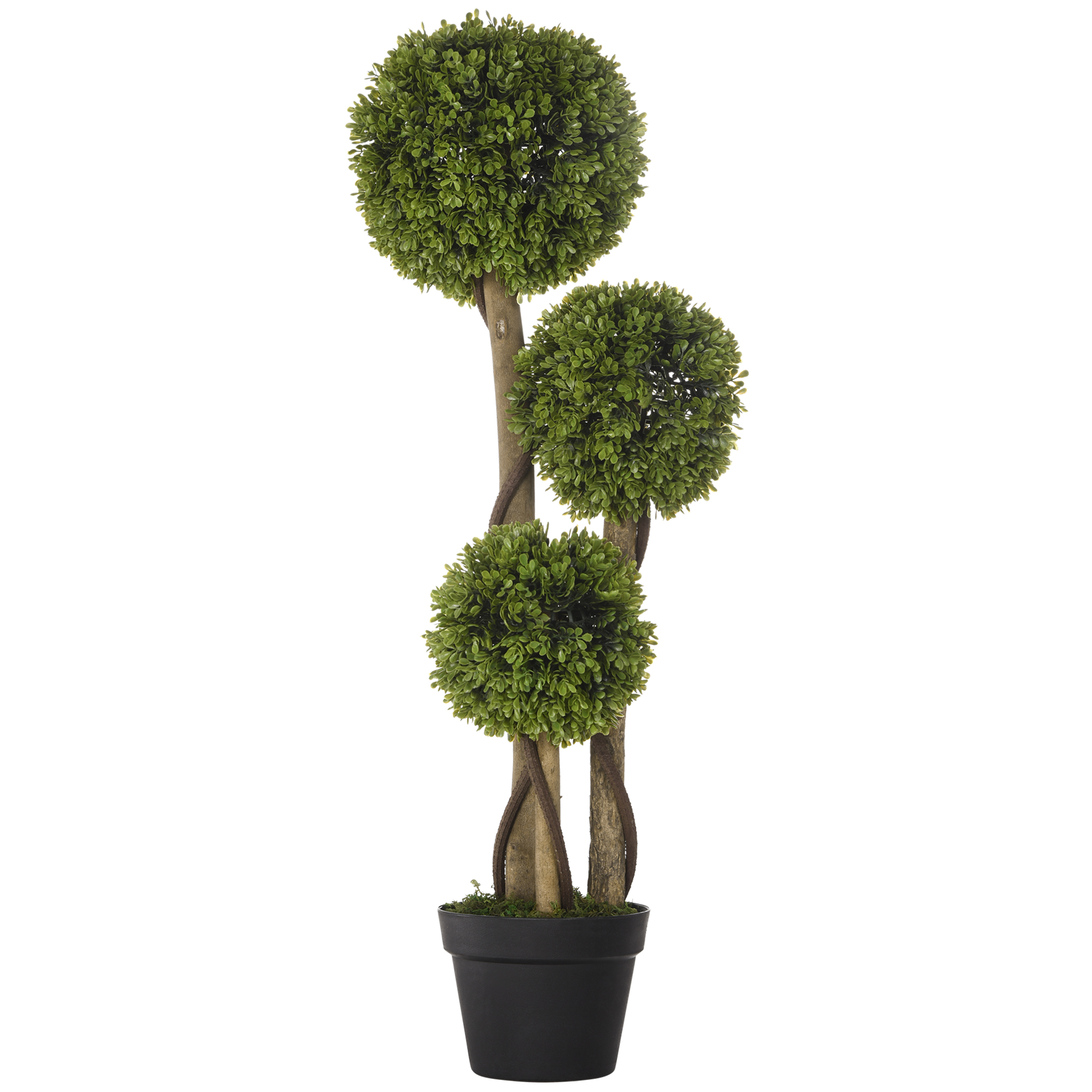 Künstlicher Buchsbaum 90 Cm Im Blumentopf, Uv-beständig, Hellgrün