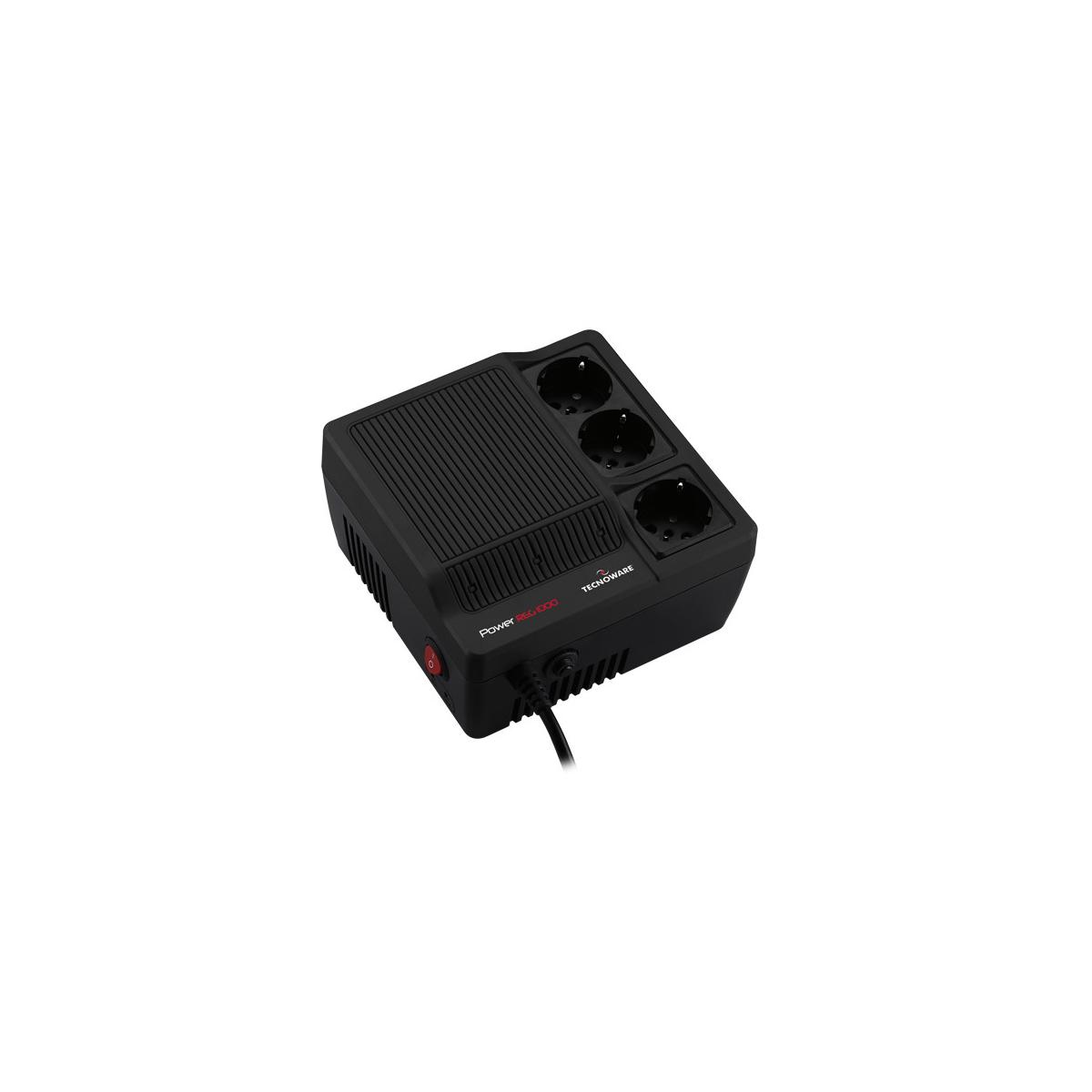 Tecnoware Power Reg 1000va Spannungsregler 3 Ac-ausgänge 230 V Schwarz