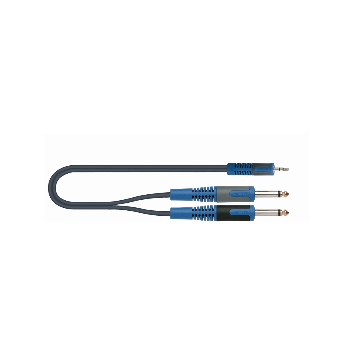 Quik-lok Rksa/140-2 Audio-kabel 2 M 3.5mm 2 X 6.35mm Schwarz, Blau, Grau