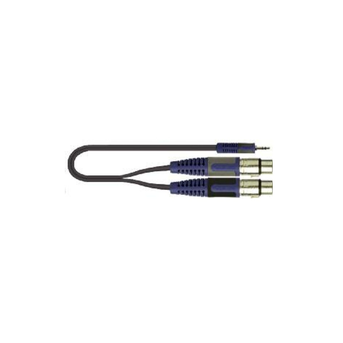 Quik-lok Rksa/194-5 Audio-kabel 5 M 2 X 3.5mm 2 X Xlr (3-pin) Schwarz, Blau, Grau