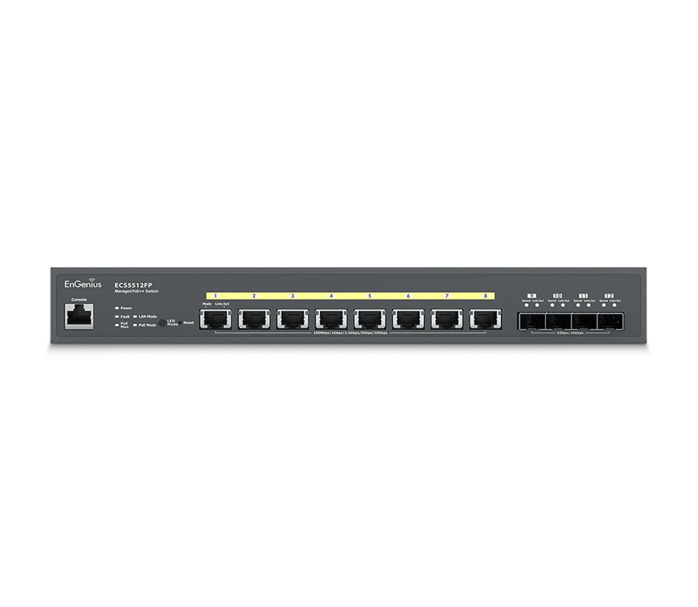 Engenius Ecs2512fp Netzwerk-switch Managed L2+ 2.5g Ethernet (100/1000/2500) Power Over Ethernet (poe) Schwarz