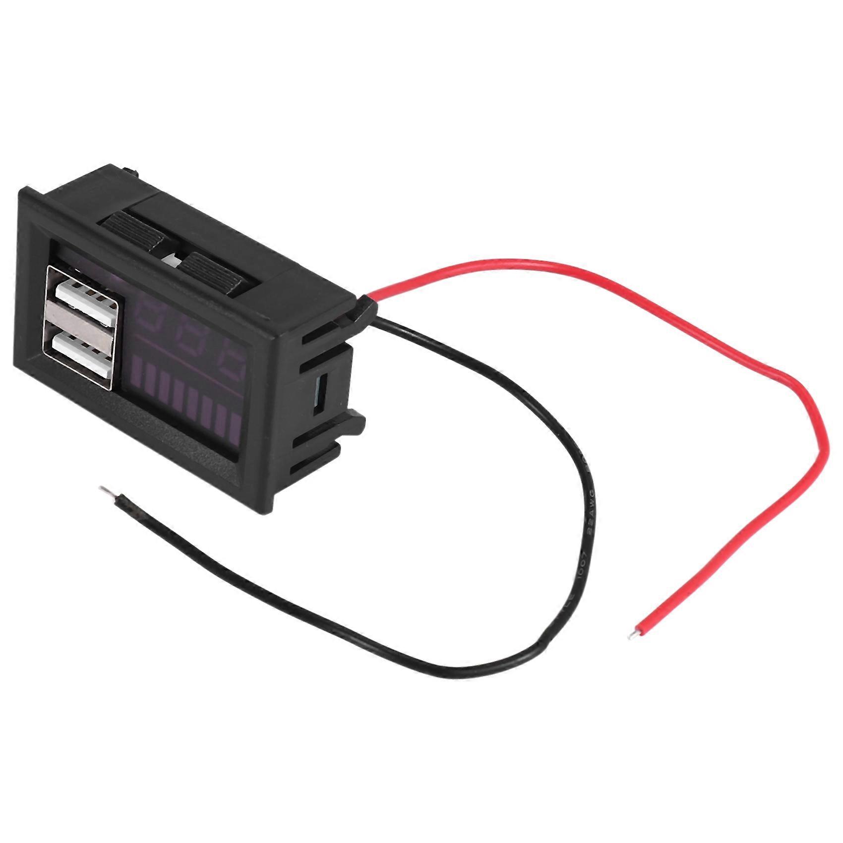 12v Digital Voltmeter Spannung Batterie Panel Meter Für Auto Motorrad Usb 5v 2a Ausgang