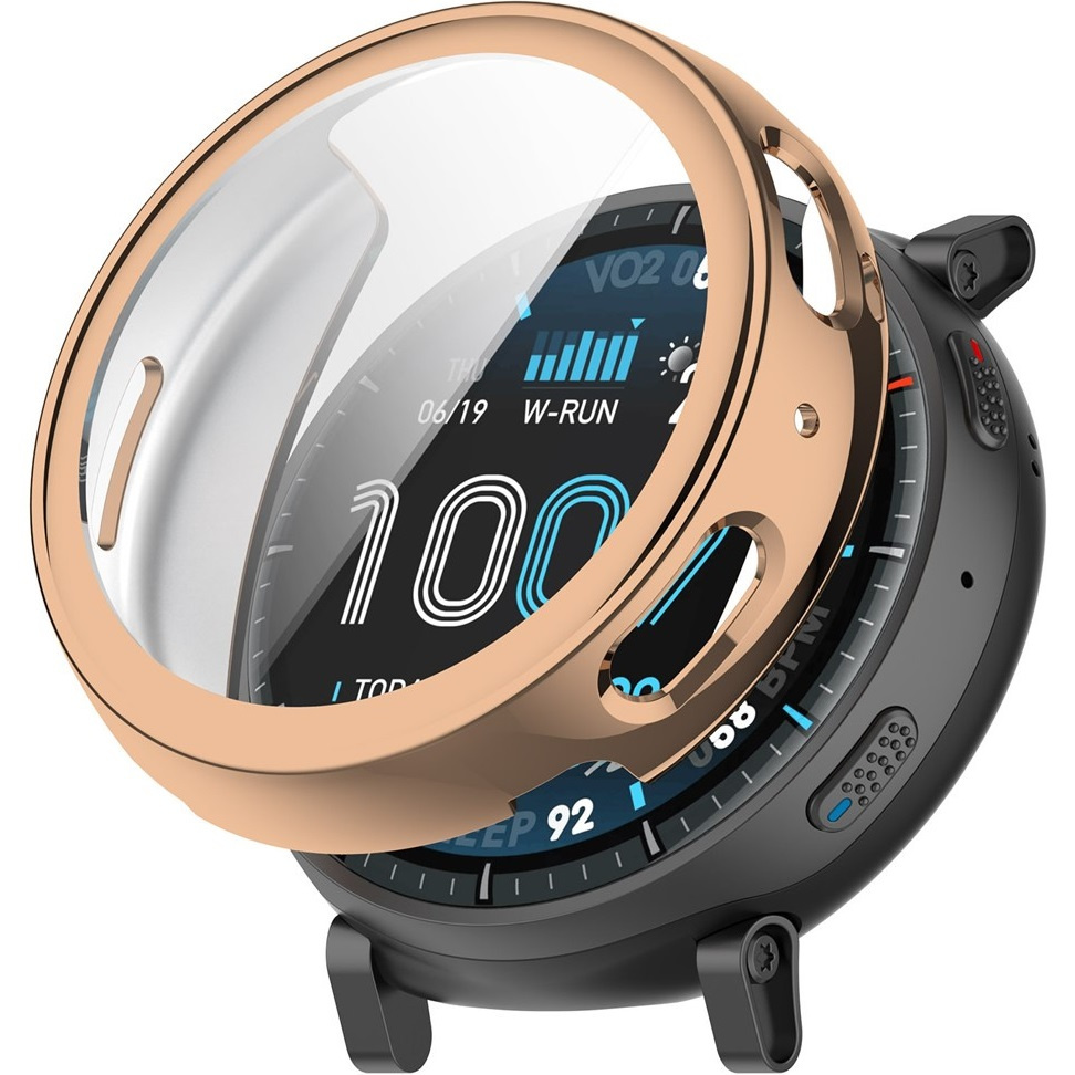 2-in-1-hülle Mit Displayschutzfolie Für Amazfit Active Max, Roségold