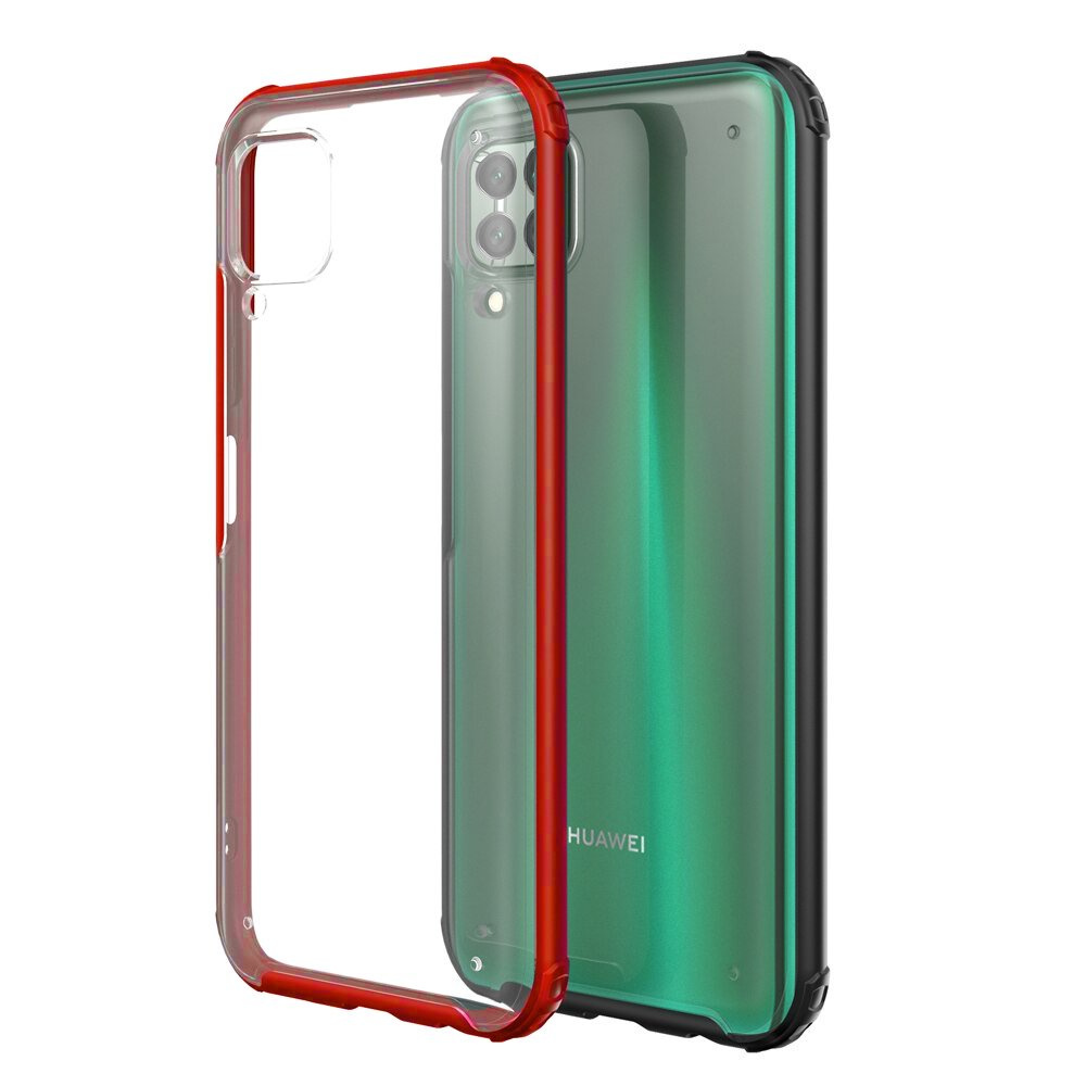 Huawei P40 Lite Hülle, Stoßfeste, Matte Hybrid-hülle, Rot