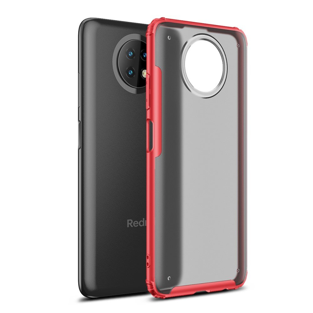Antidrop Matte Hybrid-hülle Für Xiaomi Redmi Note 9t 5g, Rot