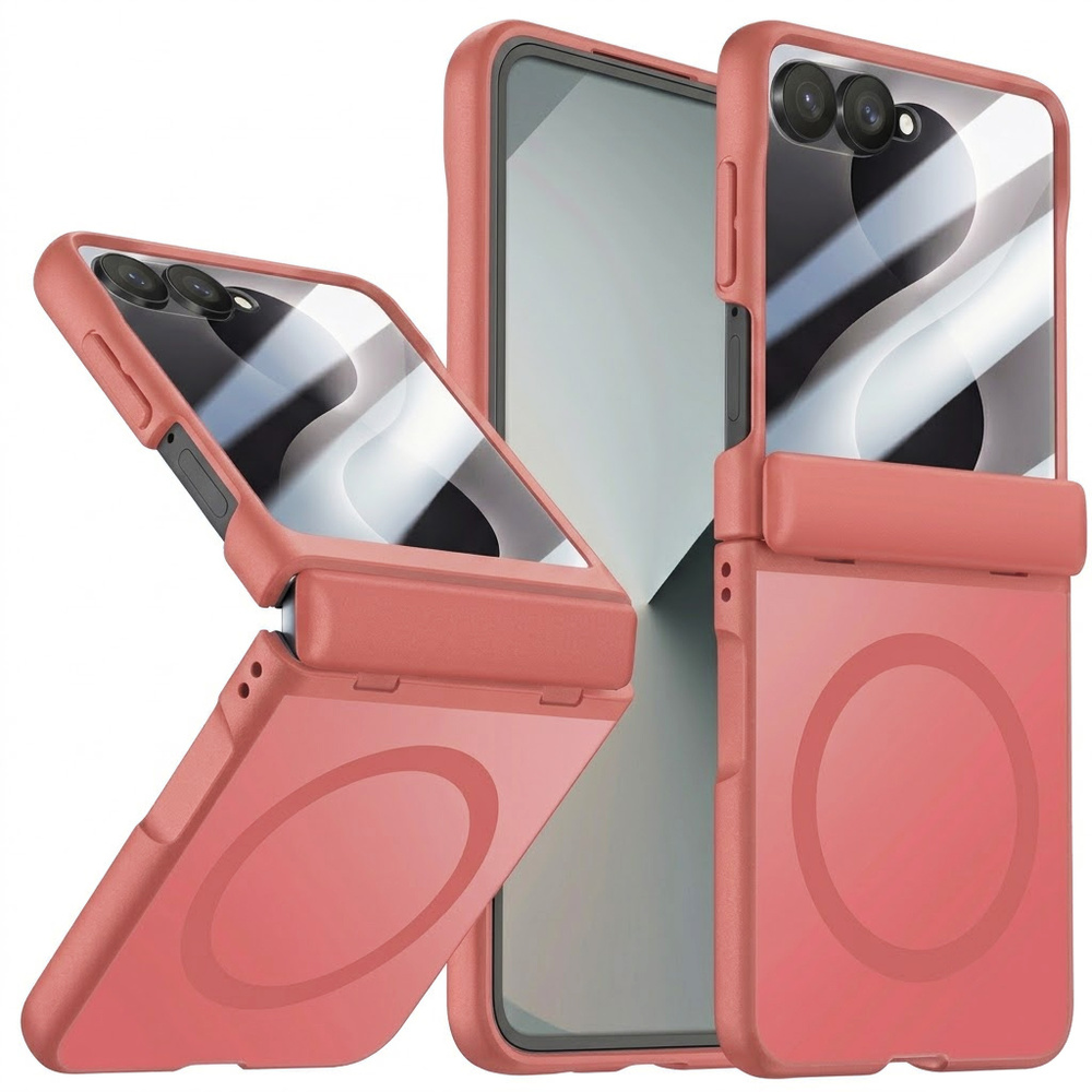 Samsung Galaxy Z Flip 8 Matte Hülle Mit Displayschutzfolie Für Magsafe, Rot