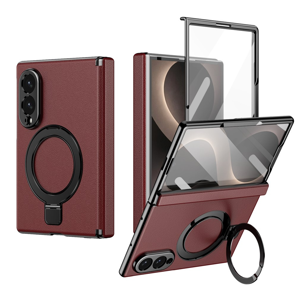 Samsung Galaxy Z Fold 8 Hülle Mit Ständer Und Externem Displayschutzglas, Magsafe-kompatibel, Rot