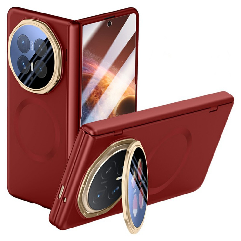 Honor Magic V6 Hülle Mit Kameraabdeckung Und Integriertem Glas Für Das Außendisplay, Rot