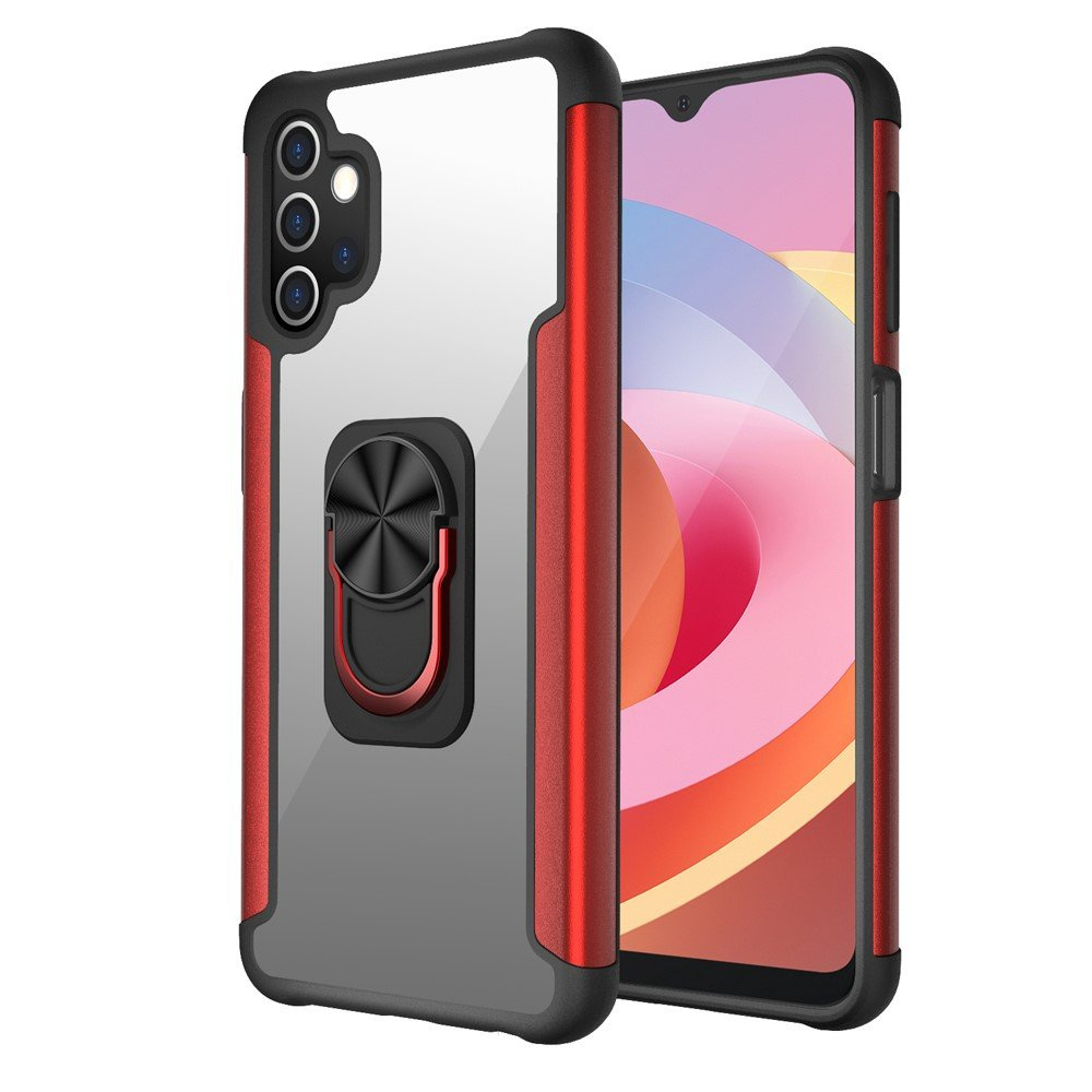 Hybrid-ringhülle Mit Ständer Für Samsung Galaxy A32 5g, Rot