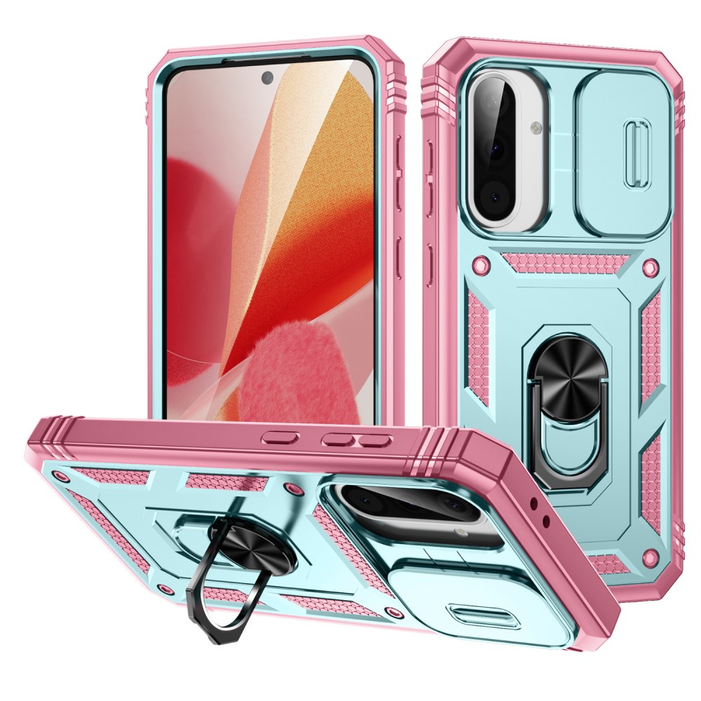 Samsung Galaxy A56 5g Hülle, Ständer, Kameralinse, Grün/pink
