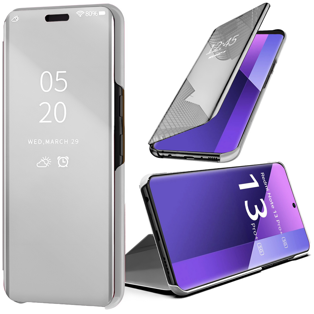 Schutzhülle Für Xiaomi Redmi Note 13 Pro+, Clear View, Silber