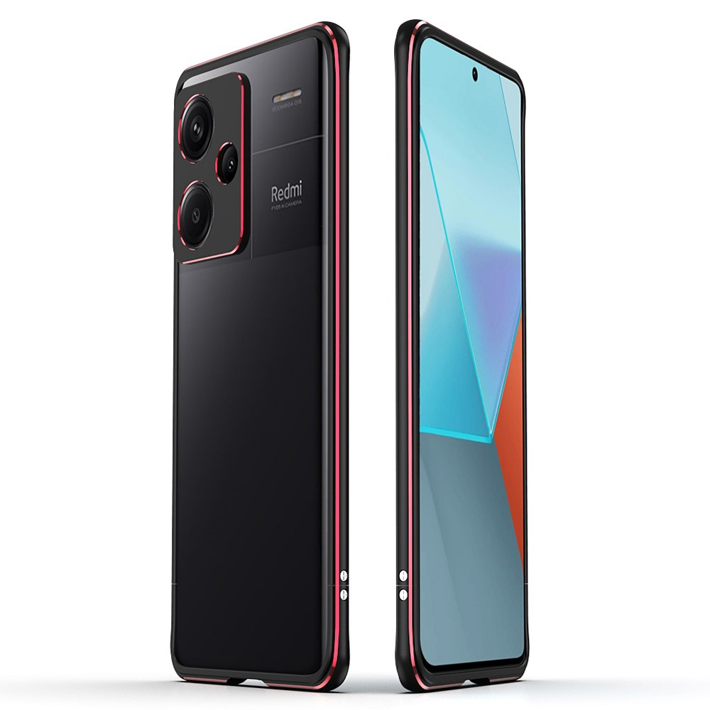 Xiaomi Redmi Note 13 Pro+ Schutzhülle Mit Objektivabdeckung, Schwarz/rot
