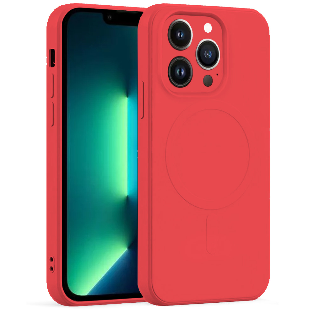 Silikon-mag-cover-hülle Für Iphone 13 Pro Max, Rot