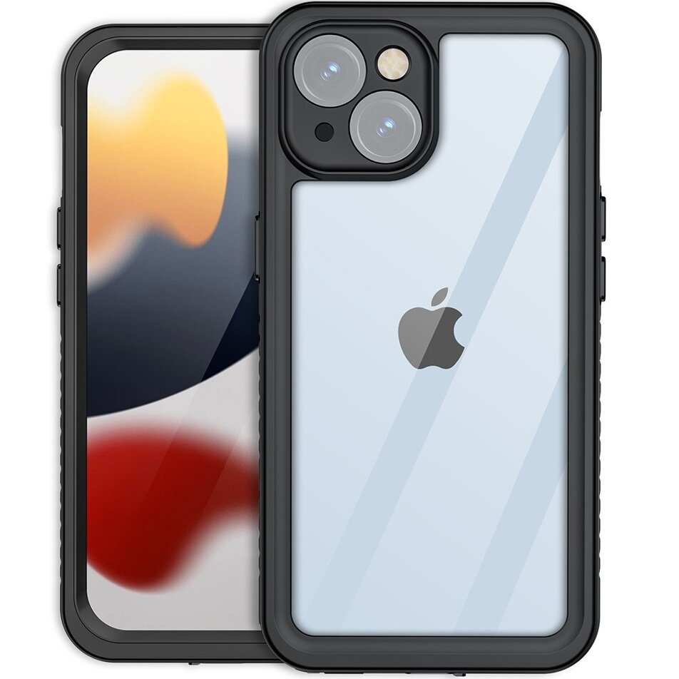 Ip68 Wasserdichte Hülle Für Iphone 15, Rotpfeffer, Schwarz