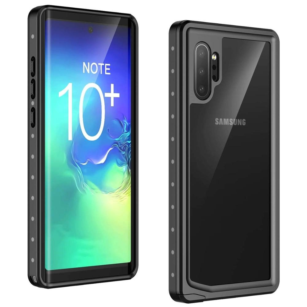 Ip68 Wasserdichte Hülle Für Samsung Galaxy Note 10+ Plus, Rotpfeffer, Schwarz