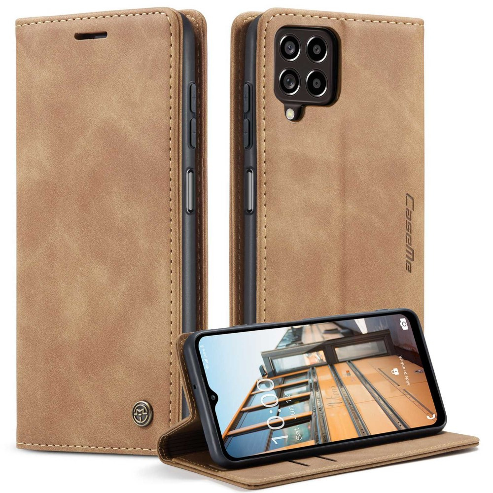 Caseme Hülle Für Samsung Galaxy M33 5g, Leder-wallet-hülle, Braun