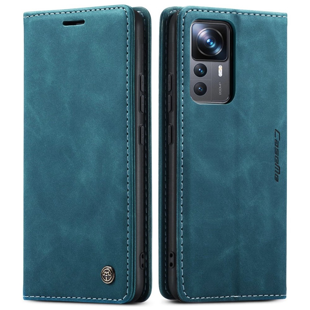 Caseme Hülle Für Xiaomi 12t / 12t Pro, Leder-wallet-hülle, Türkis