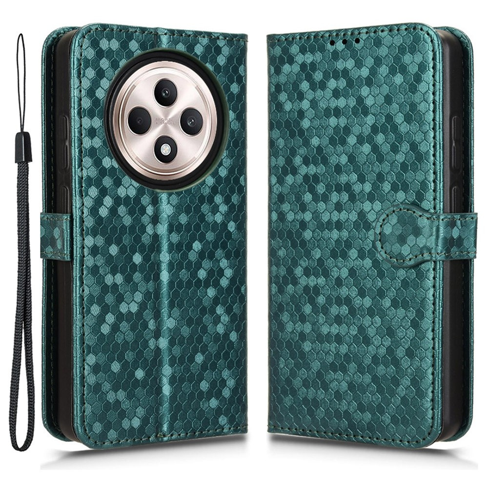 Klapphülle Für Oppo Reno 12fs / 12f, Brieftaschenmotiv, Rautenmuster, Grün