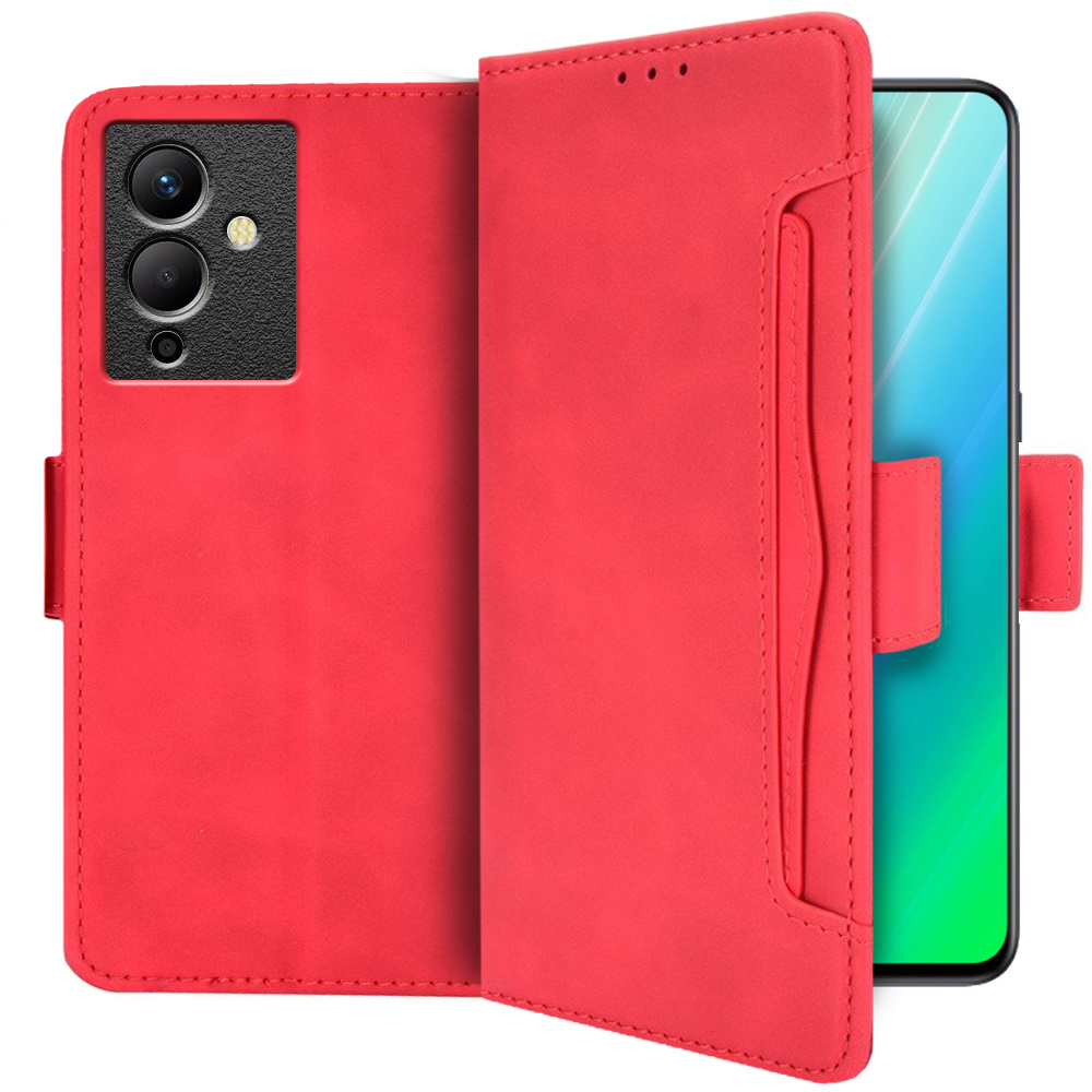 Klapphülle Für Infinix Note 12 5g, Mit Kartenfach, Rot