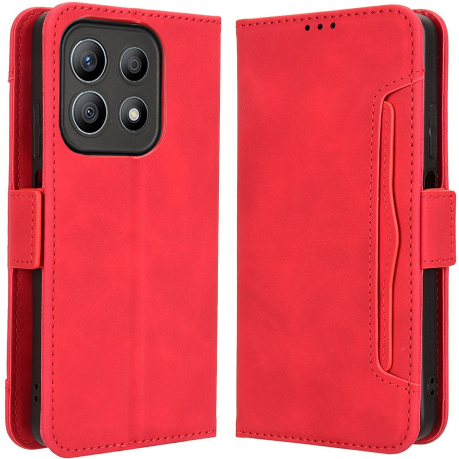 Klapphülle Für Motorola Moto G56 5g, Mit Kartenfach, Rot