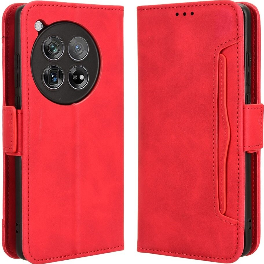 Klapphülle Für Oneplus 12 5g, Kartenfach, Rot