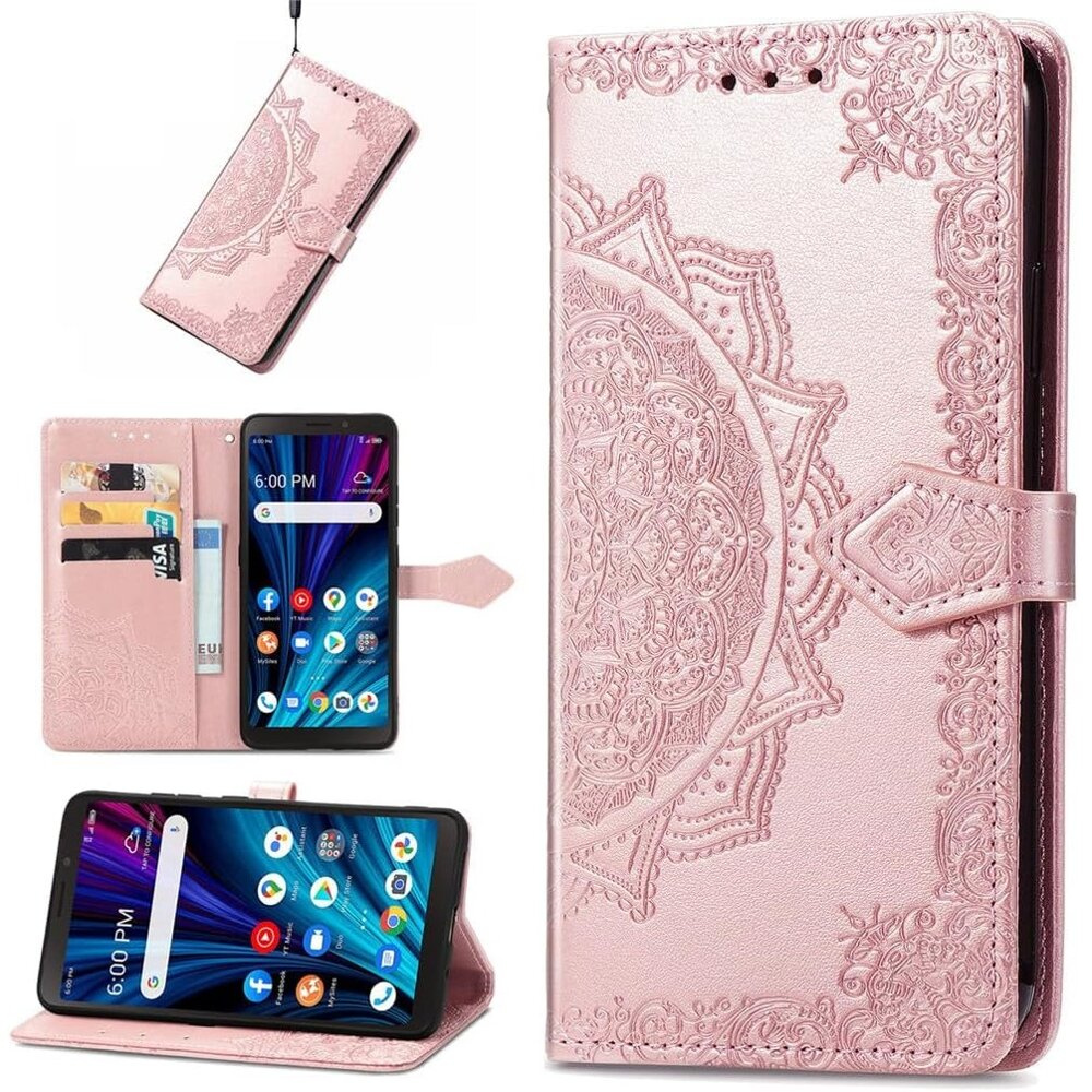 Klapphülle Für Oppo A80, Mandala, Roségold