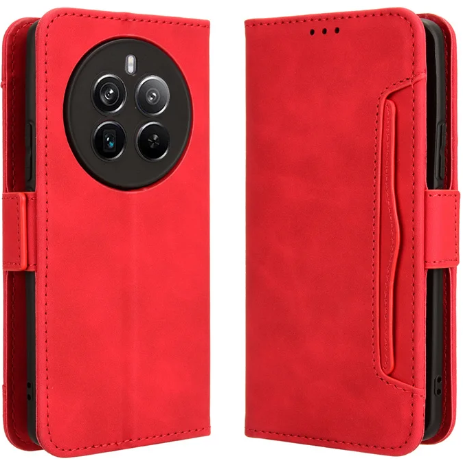 Klapphülle Für Realme 12 Pro 5g / 12 Pro+ 5g, Mit Kartenfach, Rot
