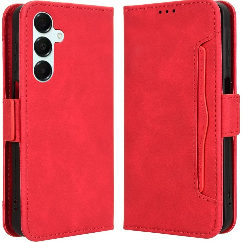 Klapphülle Für Samsung Galaxy A16 / A16 5g, Mit Kartenfach, Rot