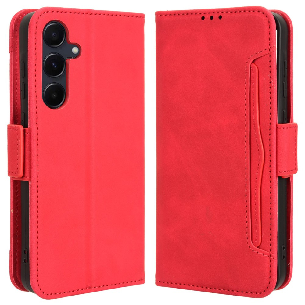 Klapphülle Für Samsung Galaxy A35 5g, Mit Kartenfach, Rot
