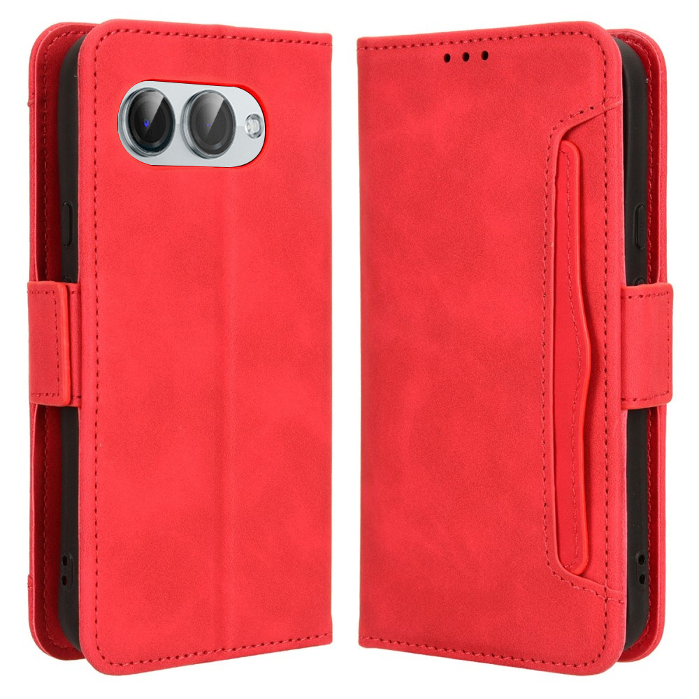 T Phone 3 5g Klapphülle, Kartenfach, Rot