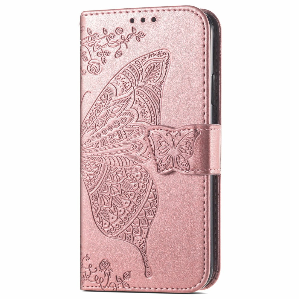 Flipcase Für Xiaomi Poco F7, Schmetterling, Roségold