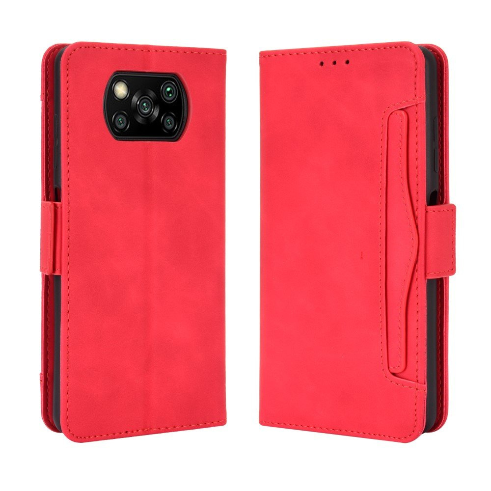 Klapphülle Für Xiaomi Poco X3 Nfc / Poco X3 Pro, Mit Kartenfach, Rot