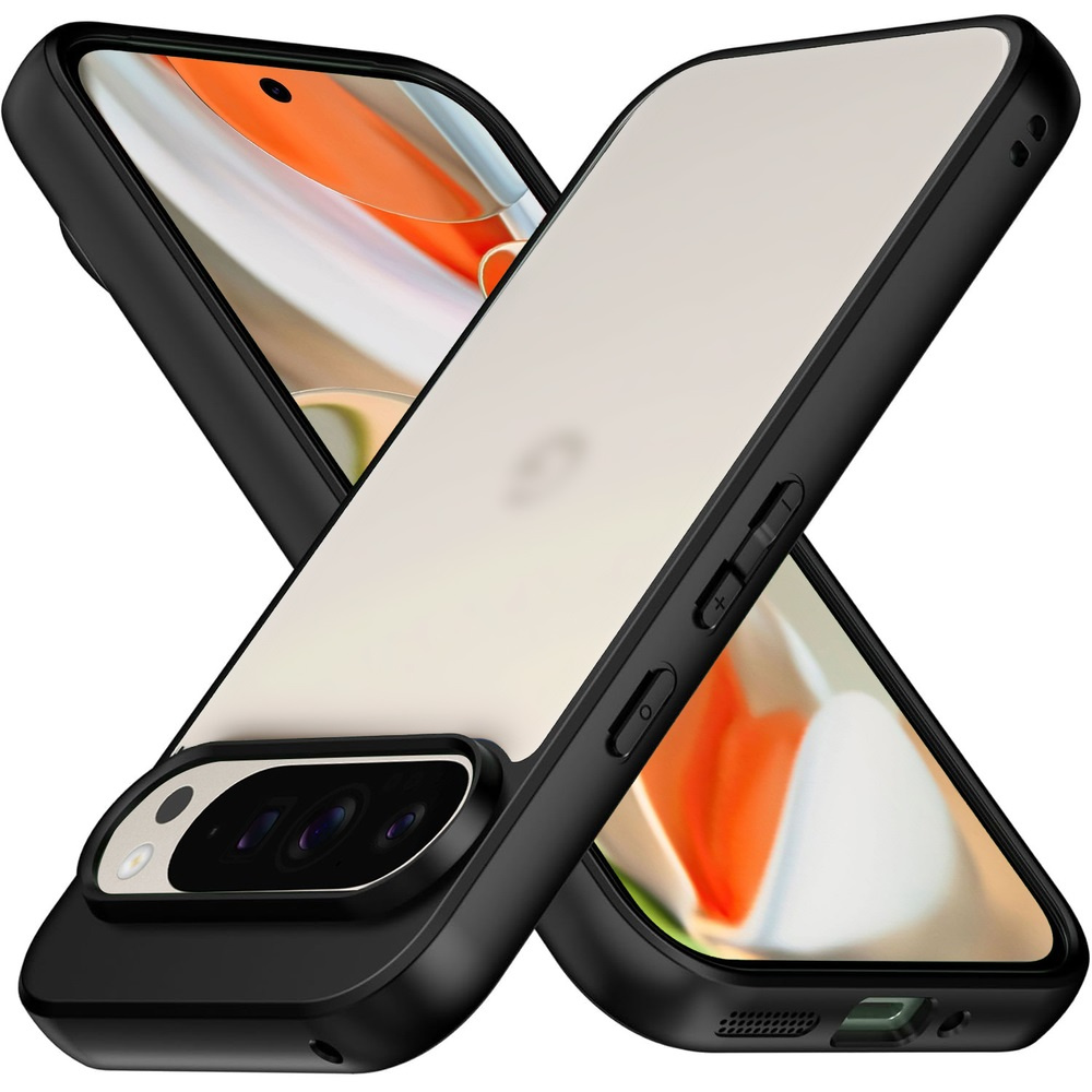 Google Pixel 9 Pro Xl Fusion Hybrid-hülle, Transparent/schwarz