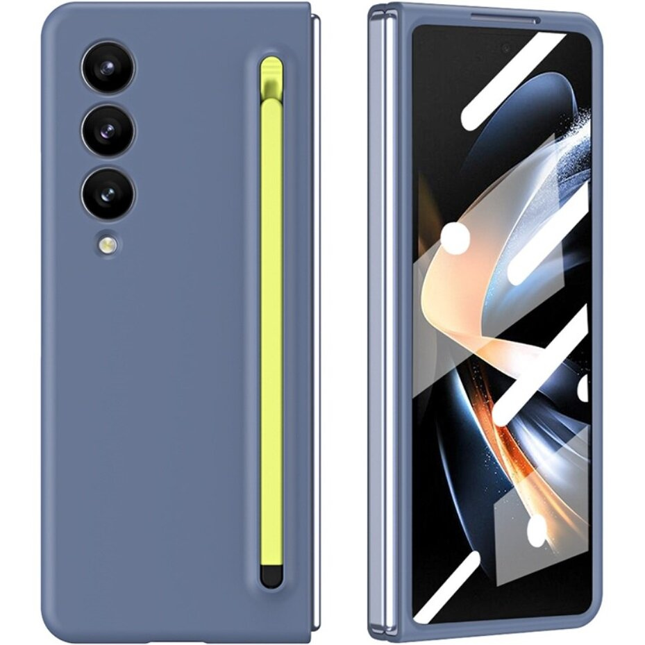 Samsung Galaxy Z Fold 4 5g Hülle Mit Glas Und Stift, Blau/grün