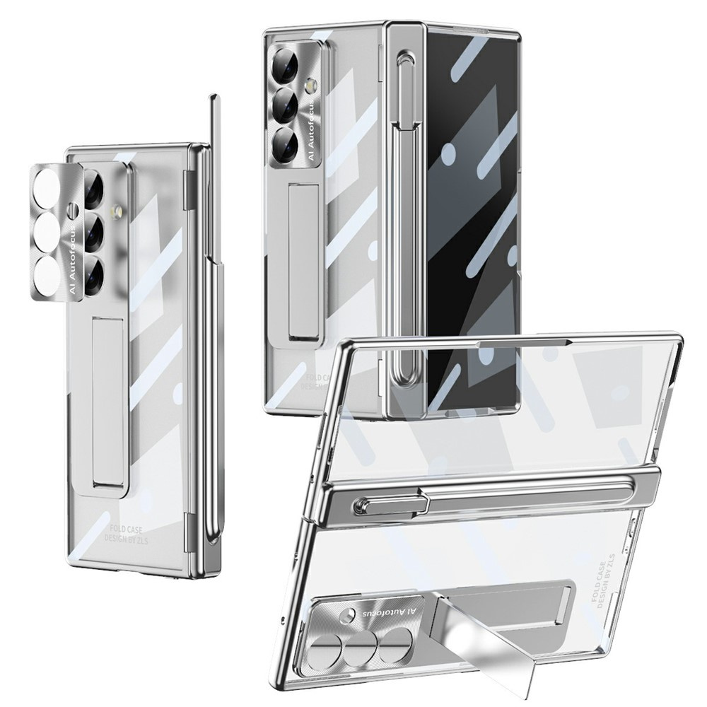 Schutzhülle Für Samsung Galaxy Z Fold7 5g, Mit Ständer, Silber