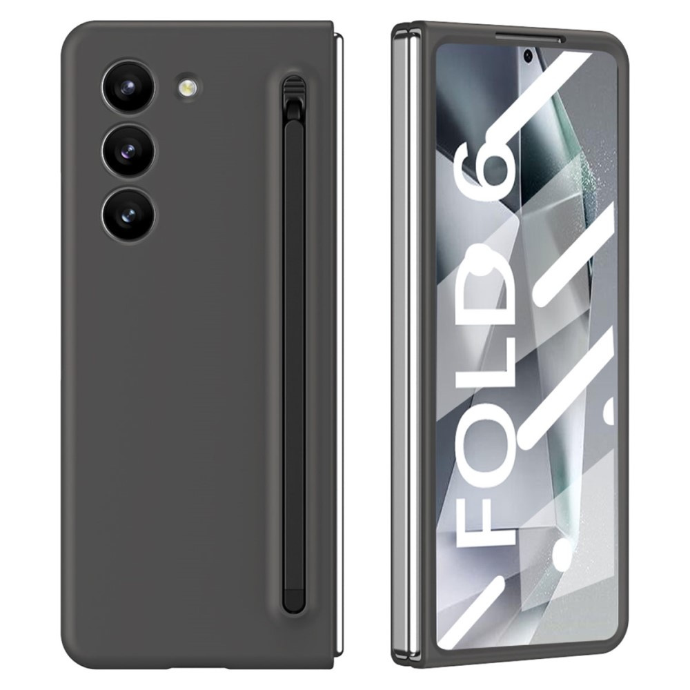 Samsung Galaxy Z Fold6 5g Hülle Mit Glas Und Stift, Grau/schwarz
