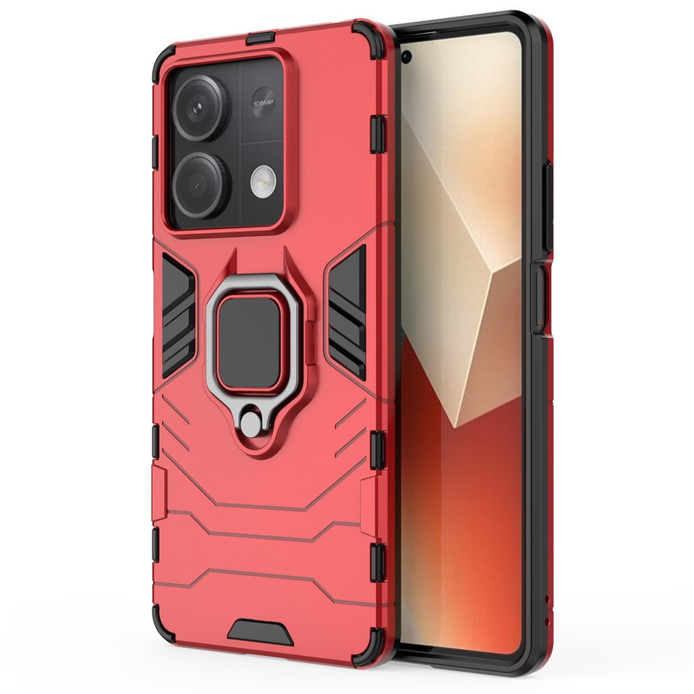 Schutzhülle Für Xiaomi Redmi Note 13 5g, Mit Aufstellring, Rot