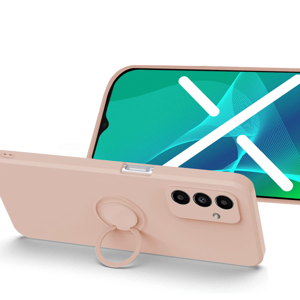 Glatte Ringhülle Für Samsung Galaxy A04s / A13 5g, Hellrosa