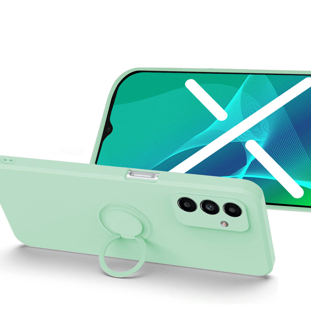 Glatte Ringhülle Für Samsung Galaxy A04s / A13 5g, Hellgrün