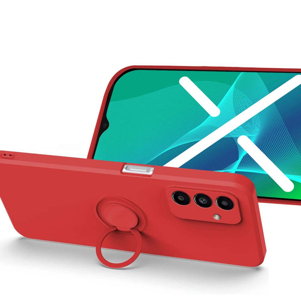 Glatte Ringhülle Für Samsung Galaxy A04s / A13 5g, Rot