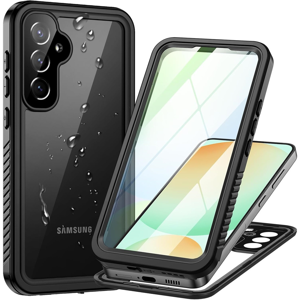 Ip68 Wasserdichte Hülle Für Samsung Galaxy S24 Fe, Rotpfeffer, Schwarz