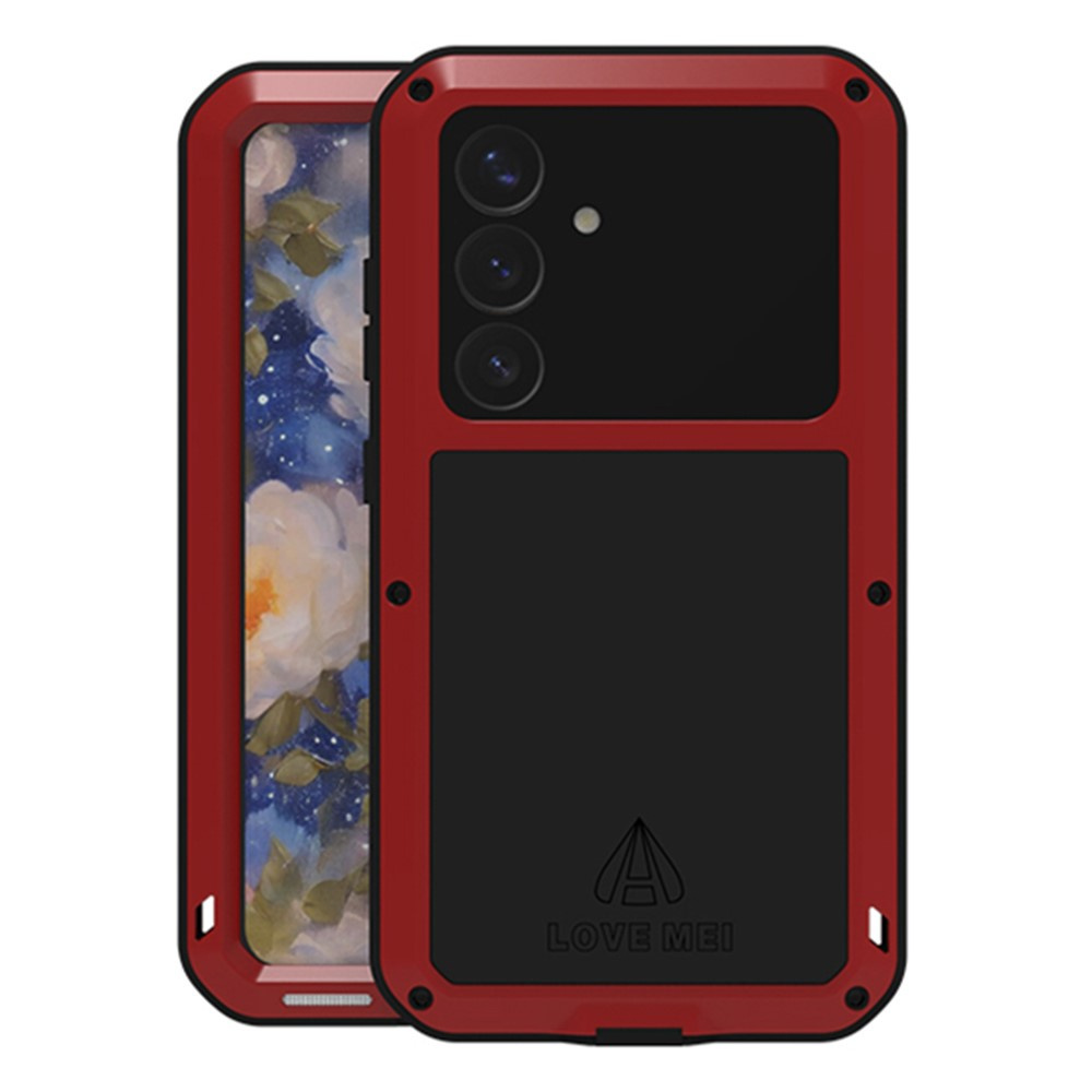 Love Mei Hülle Für Samsung Galaxy S25, Mit Glas Geschützt, Rot