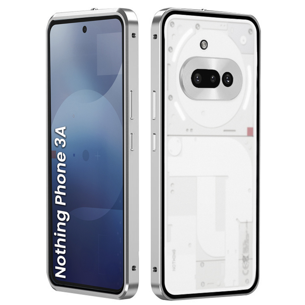 Case For Nothing Phone 3a, Frame Case, Silber