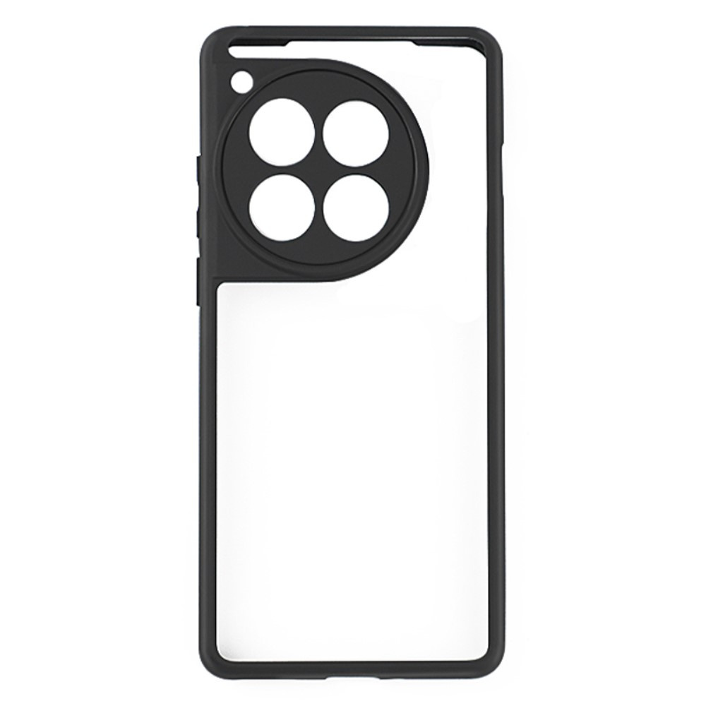 Oneplus 12 5g Fusion Hybrid-hülle Mit Kameraschutz, Transparent/schwarz