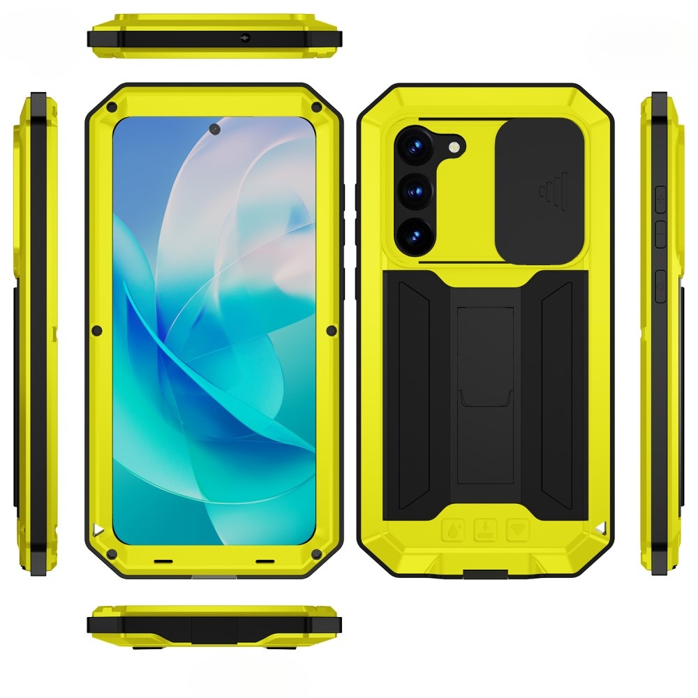 Schutzhülle Für Samsung Galaxy S23, R-just Camshield Slide, Gelb/schwarz